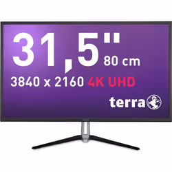 Wortmann AG TERRA 3290W, 80 cm (31.5"), 3840 x 2160 pixels, 4K Ultra HD, LED, 5 ms, Noir