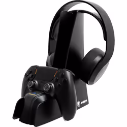 Snakebyte Dual Charge &amp; Headset Stand 5, PlayStation 5, Socle de chargement, Noir, USB, Avec fil, Sony