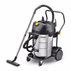Kärcher NT 75/2 Tact² Me Tc, Sec&amp;humide, Noir, Acier inoxydable, Papier, Rotatif, 75 L, 148 L/s