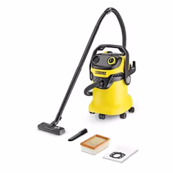 Kärcher WD 5, 1100 W, Aspirateur sans sac, Sec&humide, 25 L, Noir, Jaune