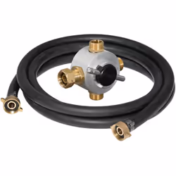 Présentation Vanne d'inversion de flux + flexible armé EPDM T100 1/2'' (15/21) Pour le rinçage des systèmes de chauffage au s ...