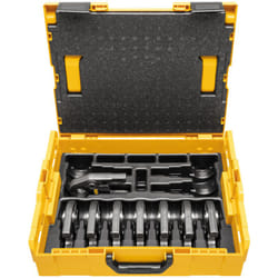 Set pinces à sertir Mini (Mâchoires) profil bmp 1/4' + 3/8' + 1/2' + 5/8' + 3/4' + 7/8' + 1' + 1'1/8 en L-Boxx - Pour 14V acc Rems
