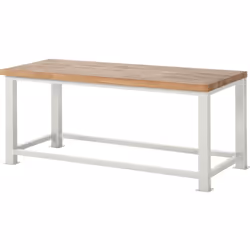 Etabli pour charges lourdes, épaisseur plateau 50 mm, l x p 2000 x 900 mm. Produit livré = monté. Type de produit = établis p ...