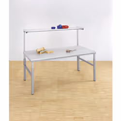 Poste de travail modulaire, réglable en hauteur de 650 à 1000 mm, table de base avec tablette, l x p 1500 x 500 mm. Produit l ...