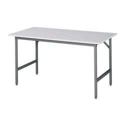 Table de travail Jerry l1500xP800xH800-850 mm plateau travail mélamine, épaiss. 22 mm châssis gris anthracite, ral 7016