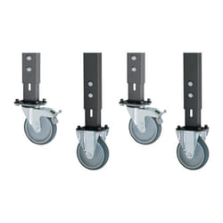 Jeu de 2 roulettes fixes/2 roulettes pivotantes avec frein D.125mm pour établis H.760-1080mm RAU