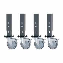 Jeu de 4 roulettes pivotantes avec frein D.125mm pour établis H.760-1080mm RAU