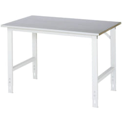 Table de travail Tom RAU LxPxH 1250x800x760-1080mm, plateau en tôle d'acier