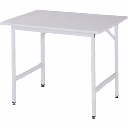 Poste de travail réglable en hauteur, piétement 30 x 30 mm, plateau en mélaminé, l x p 1000 x 800 mm, gris clair. Produit liv ...