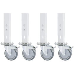 Jeu de roulettes RAU pour table de travail Tom gt, 4 roulettes pivotantes