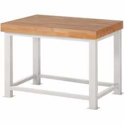 Etabli pour charges lourdes, épaisseur plateau 100 mm, l x p 1250 x 900 mm. Produit livré = monté. Type de produit = établis  ...