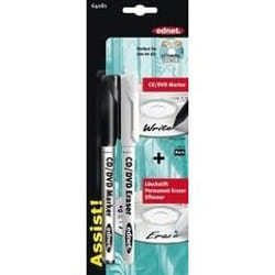 Ednet CD-Marker + Permanent Eraser marqueur indélébile