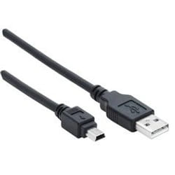 Ednet USB A - Mini USB B 2m câble USB Mini-USB B Noir