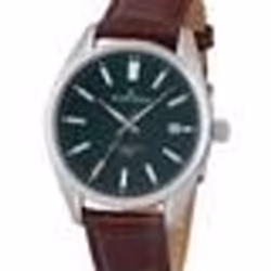 Montre Homme - JACQUES LEMANS - 1-1859D - Etanche 10 bars - Bracelet Cuir Marron - Cadran Vert