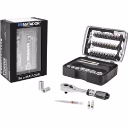 description Le boîtier matador SMARTY. Toutes les clés à douille et embouts de tournevis en un seul jeu. Dimensions compactes ...