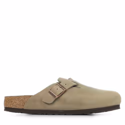 Mules Boston Etroite Cuir Beige