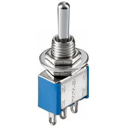 Goobay 10022 commutateur électrique Commutateur à bascule Bleu, Acier inoxydable