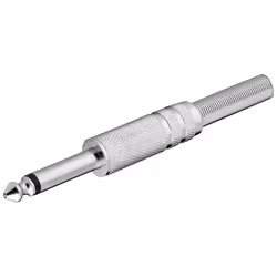 Goobay 11023, 6.35 mm, Argent, Mâle, Droit, Métal, 1,23 cm
