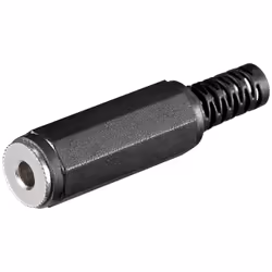 Goobay 11059, 3.5 mm, Noir, Femelle, Droit, Plastique, 6 g