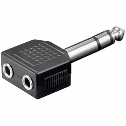 Goobay 11103, 6.35 mm, 2 x 3,5 mm, Noir