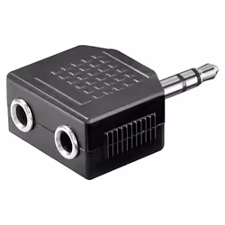 Goobay 11104, 3.5 mm, 2 x 3,5 mm, Noir