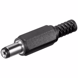 Goobay 11139, DC plug, Noir, Mâle, Droit, Plastique, Nickel