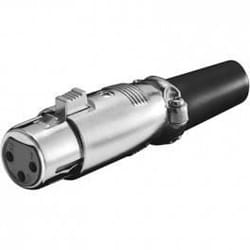 Goobay 11223 connecteur de fils XLR-3 pin Noir, Argent