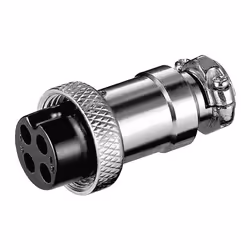Goobay microphone jack 4-poles, MK 4, Argent