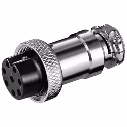 Goobay 11231, XLR-8 pin, Argent, Femelle, Droit, Métal, Or