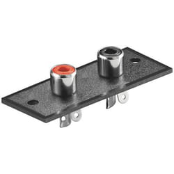 Goobay CP 02 connecteur de fils 2x RCA FM Noir, Rouge