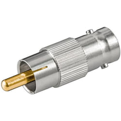 Goobay 11355 changeur de genre de câble BNC RCA Argent