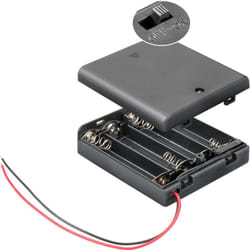 Goobay 11473 supports de batterie et loquet 4 AA