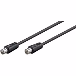 Goobay 11509, 0,5 m, Coaxial, Coaxial, Noir