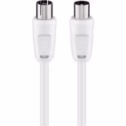 Goobay 11512, 5 m, Coaxial, Coaxial, Blanc
