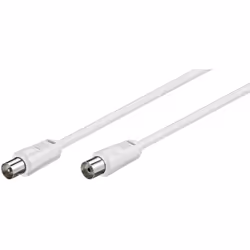 Goobay 11513, 7,5 m, Coaxial, Coaxial, Blanc