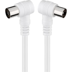 Goobay 11524 câble coaxial 10 m Blanc