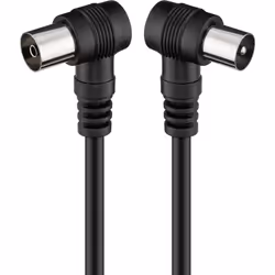 Goobay 11526, 2,5 m, Coaxial, Coaxial, Noir