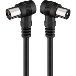 Goobay 11526 câble coaxial 2,5 m Noir