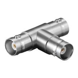 Goobay BNC FFF connecteur de fils Acier inoxydable
