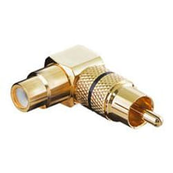 Goobay 11590 changeur de genre de câble RCA Noir, Laiton