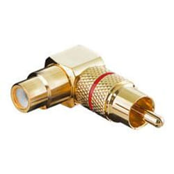 Goobay 11591 changeur de genre de câble RCA Or, Rouge