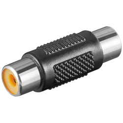 Goobay 11608 changeur de genre de câble RCA Noir