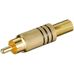 Goobay RCA plug connecteur de fils Noir