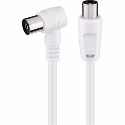 Goobay 11714, 5 m, 3C-2V, Coaxial, Coaxial, Blanc