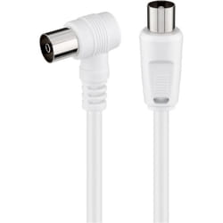 Goobay 11714 câble coaxial 3C-2V 5 m Blanc