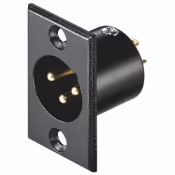 Goobay XLR 186 HQ, XLR M 3 pin, Noir, 1 pièce(s)