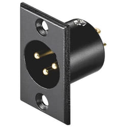 Goobay XLR 186 HQ connecteur de fils XLR M 3 pin Noir