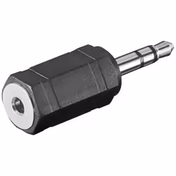 Goobay 11898, 3.5 mm, 2,5 mm, Noir