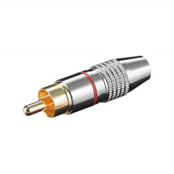 Goobay 11904 connecteur de fils RCA Métallique, Rouge