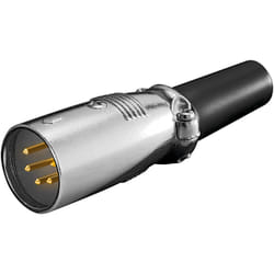 Goobay 11956 connecteur de fils XLR (5-pin) Noir, Métallique